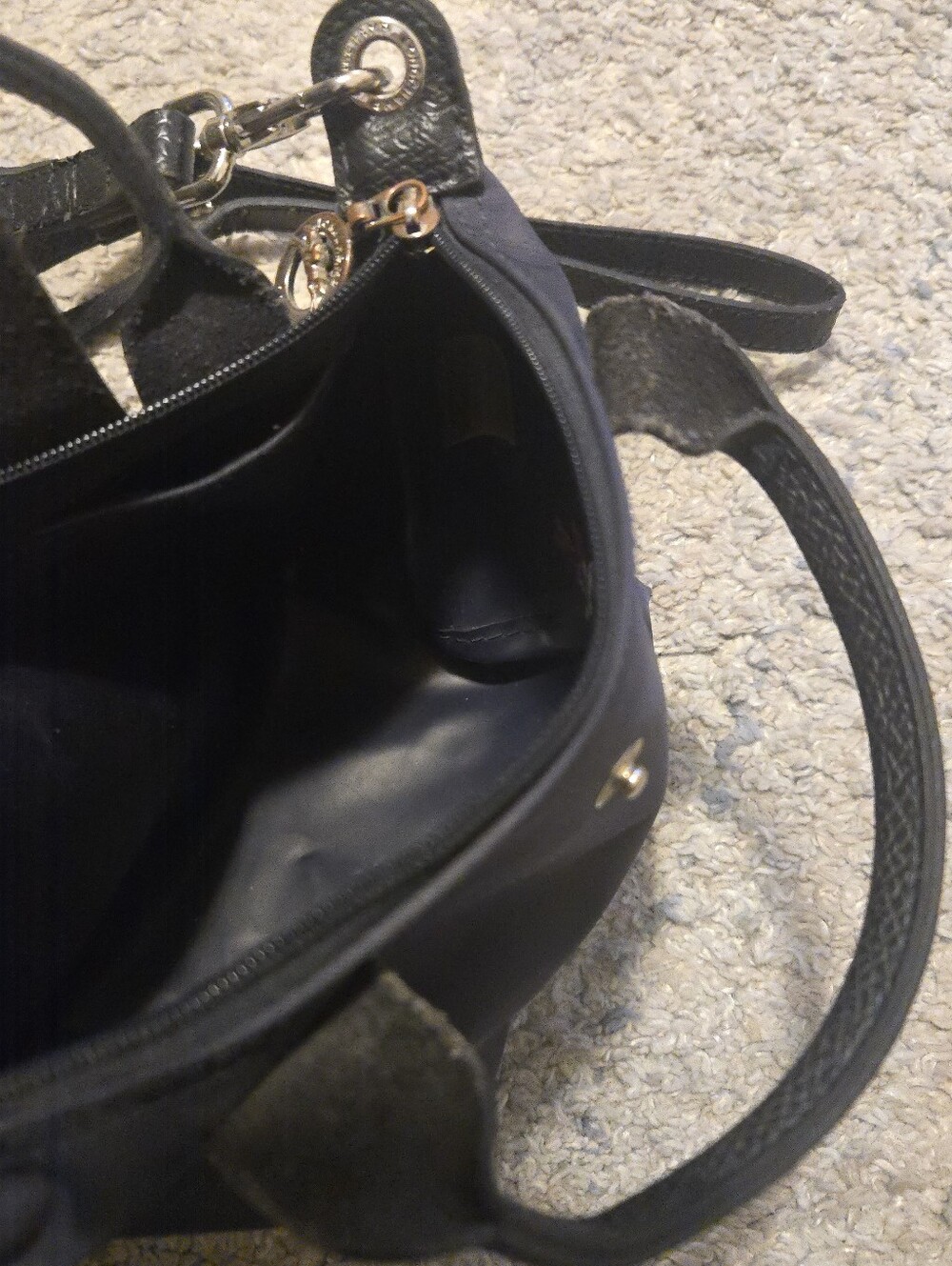 Longchamp Le Pliage Très Paris Limited Edition Mini Crossbody Bag Navy Blue - Picture 9 of 11